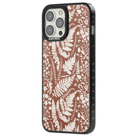 Fleurs sauvages et fougères sur terre cuite