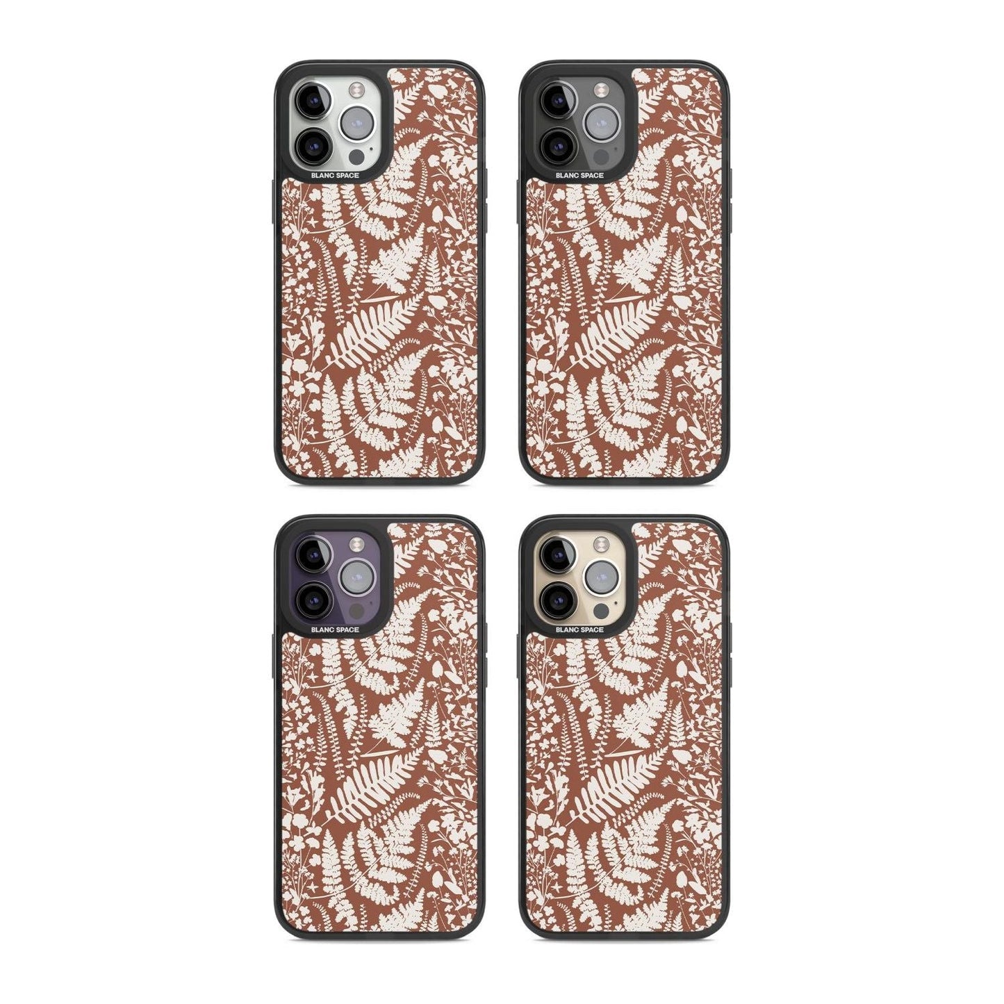 Fleurs sauvages et fougères sur terre cuite