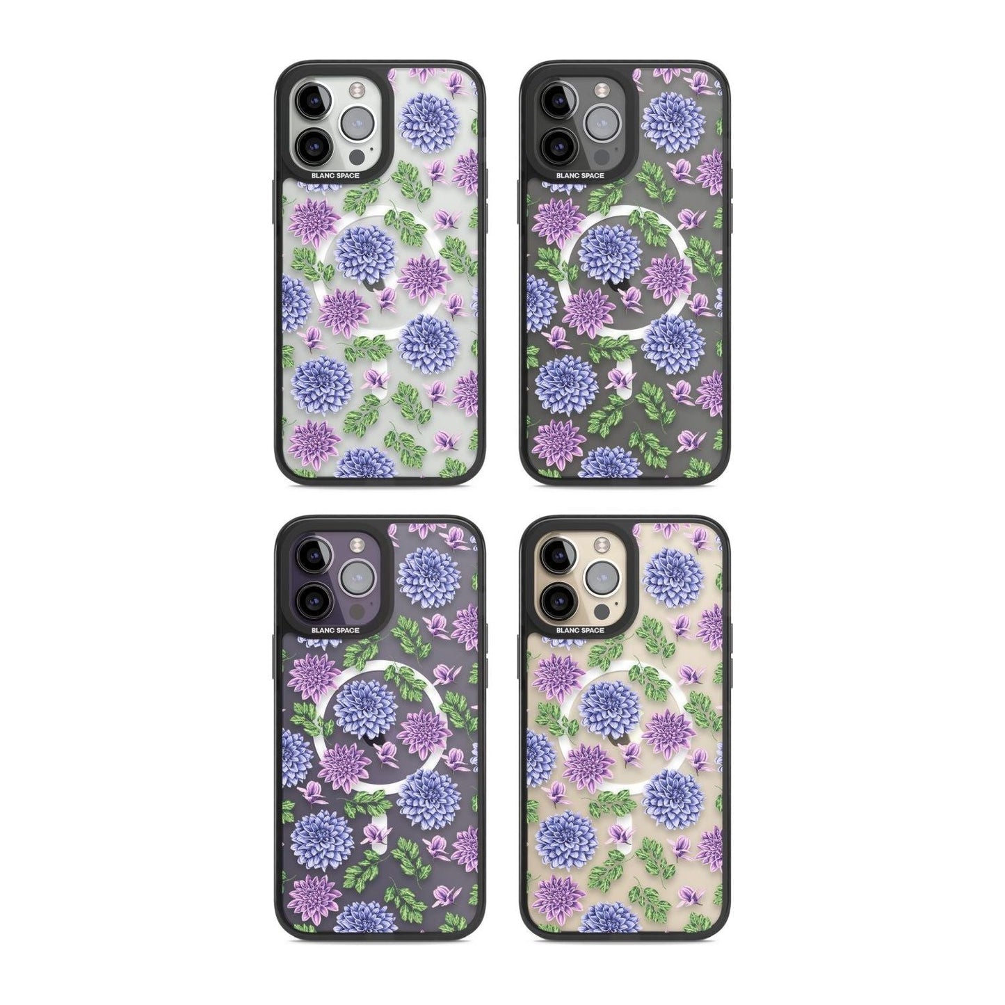 Purple Dahlias Floral