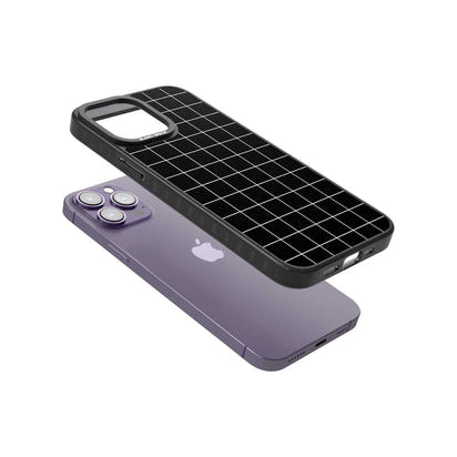 Minimalist Grid Pattern Black