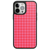 Pied-de-poule rose fluo et rouge