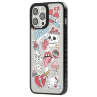 Autocollants Crâne et Fleurs