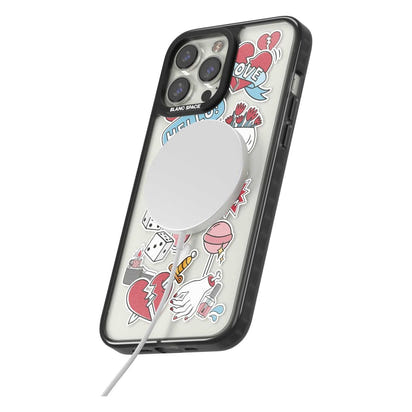 Autocollants Crâne et Fleurs