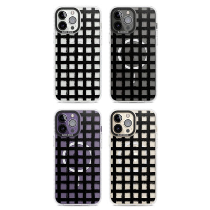 Messy Black Grid Clear