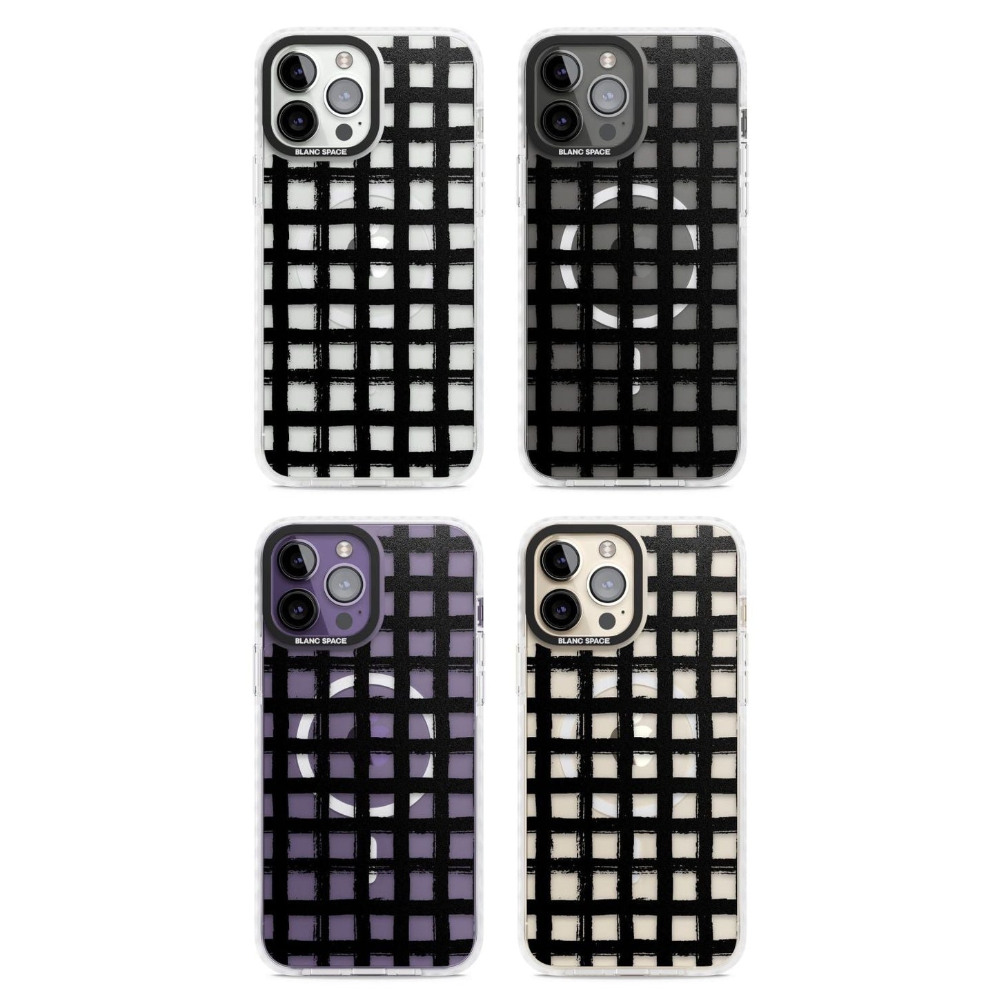 Messy Black Grid Clear