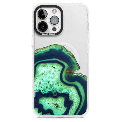 Tranche d'agate émeraude