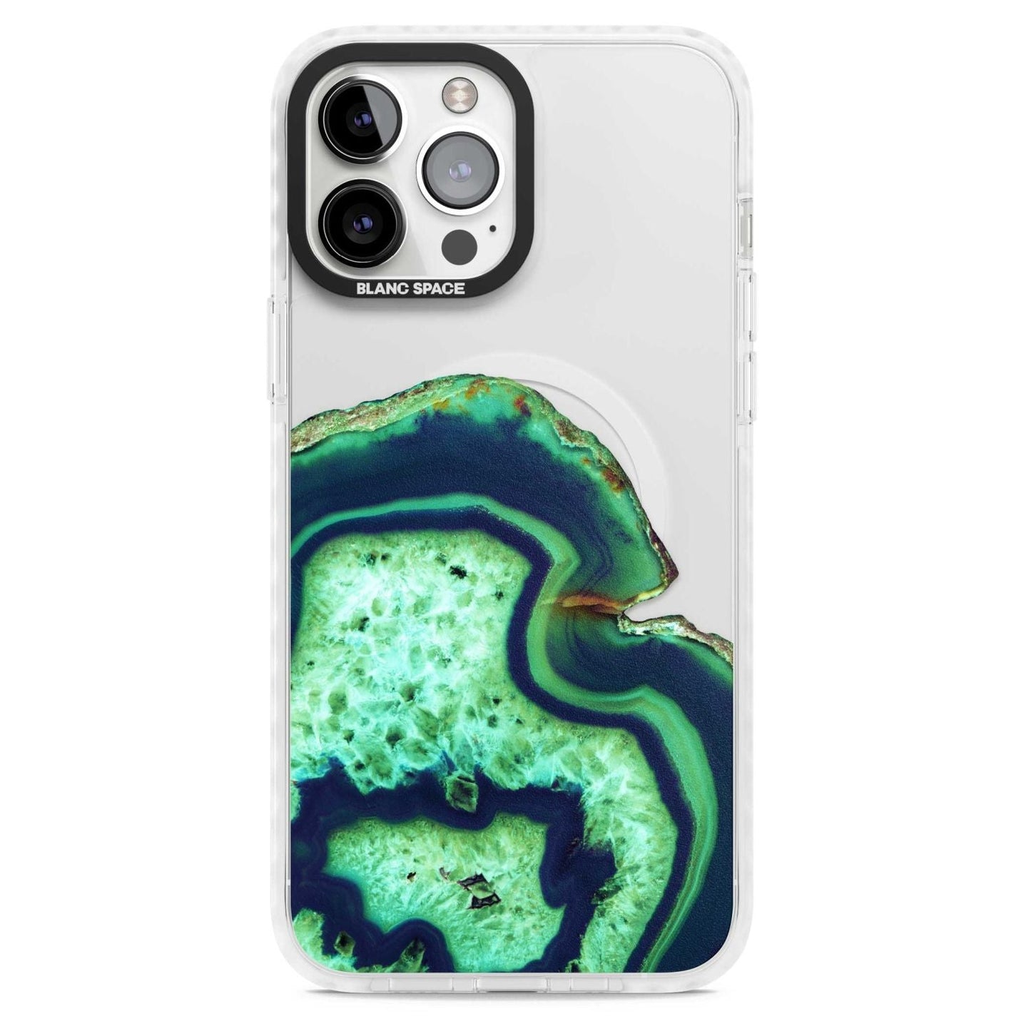 Tranche d'agate émeraude