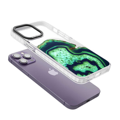 Tranche d'agate émeraude