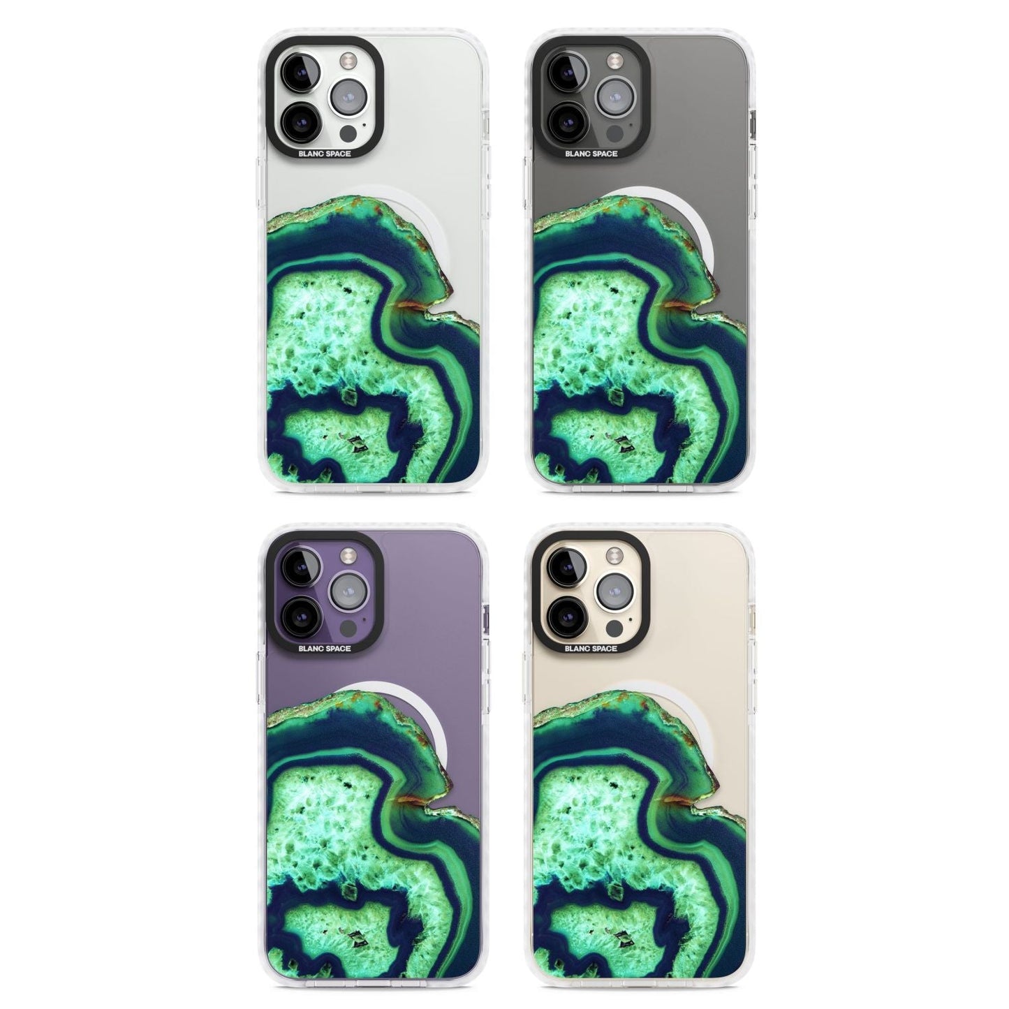 Tranche d'agate émeraude