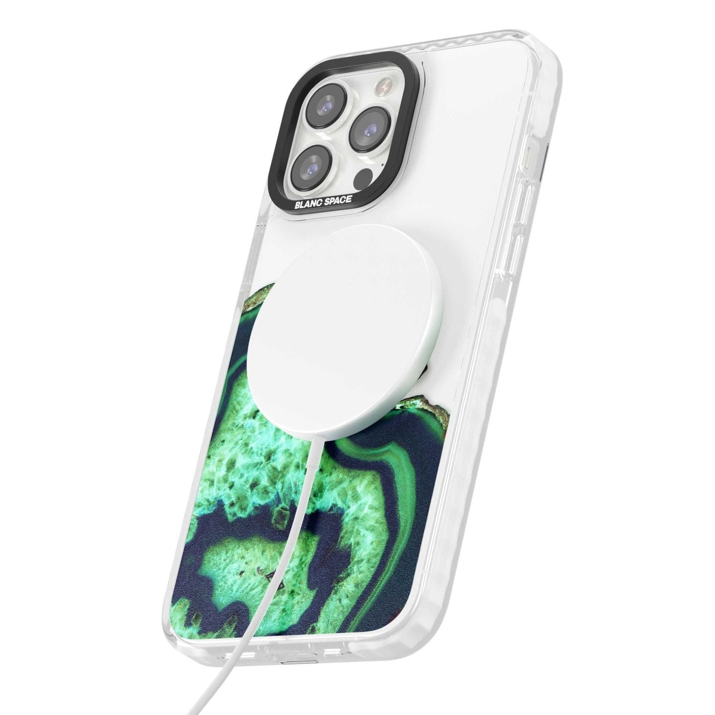 Tranche d'agate émeraude