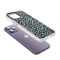 Leopardenmuster in Pastellblau und Rosa