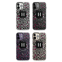 Personalised Clear Pink Leopard Monogram