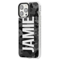 Personalised Black Camo Name Vertical
