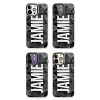 Personalised Black Camo Name Vertical