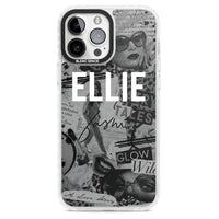 Personalisierte Vintage-Collage in Graustufen