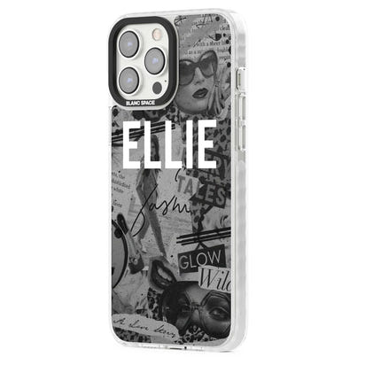 Personalisierte Vintage-Collage in Graustufen