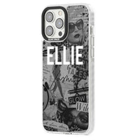 Personalisierte Vintage-Collage in Graustufen