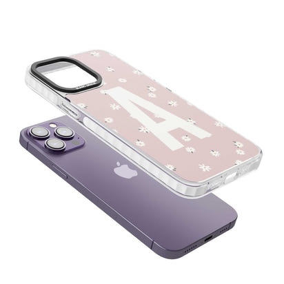 Personalised Pink Daisy Initial