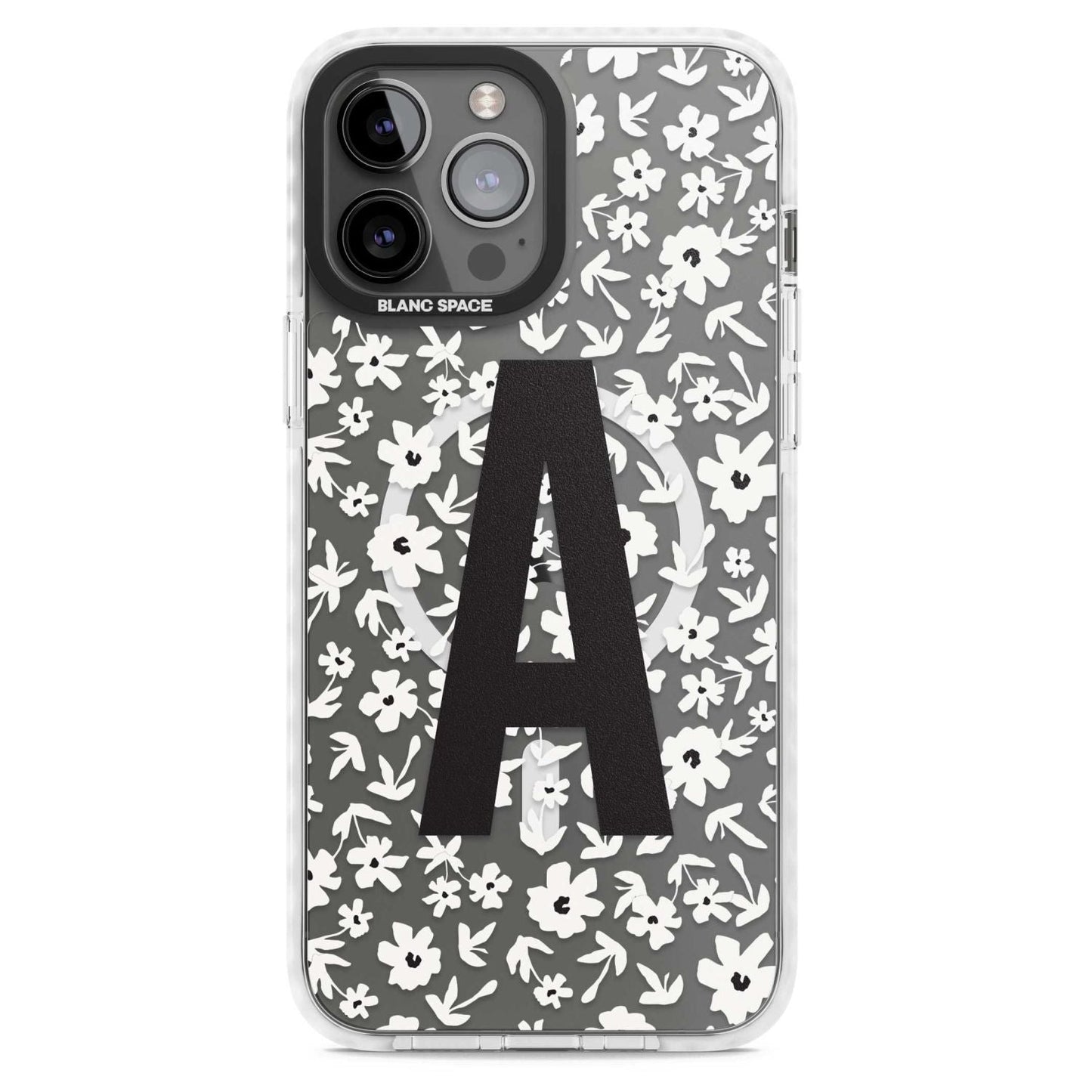 Initiale en gras personnalisée et florale