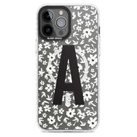 Initiale en gras personnalisée et florale