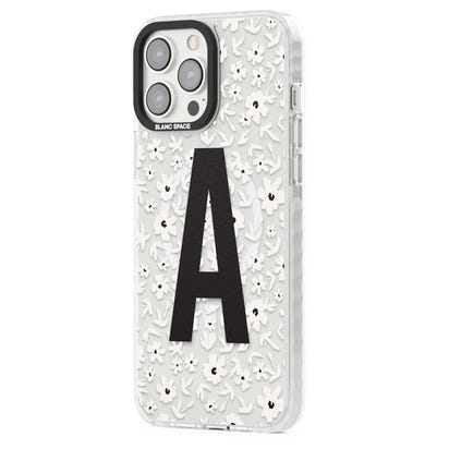 Initiale en gras personnalisée et florale