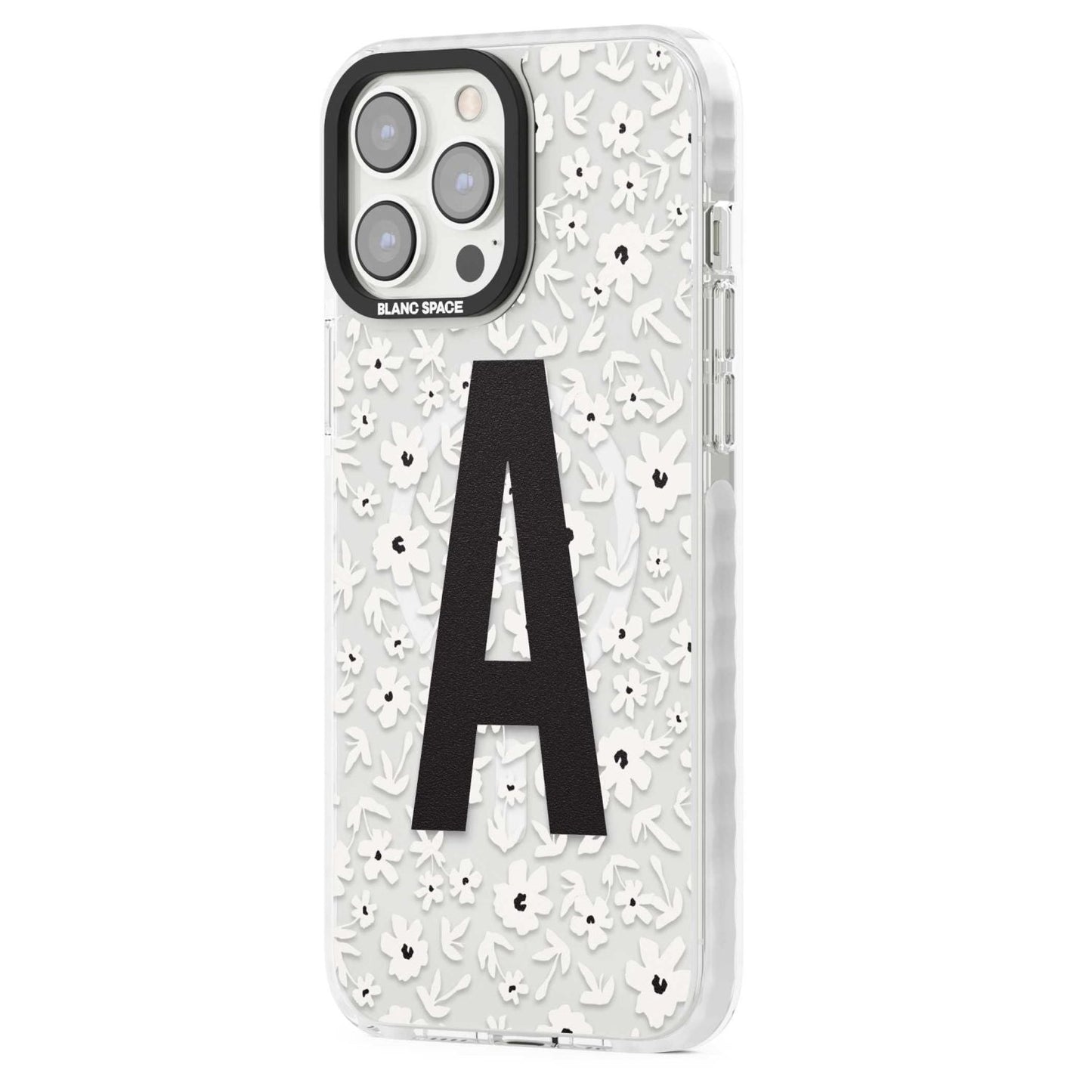 Initiale en gras personnalisée et florale