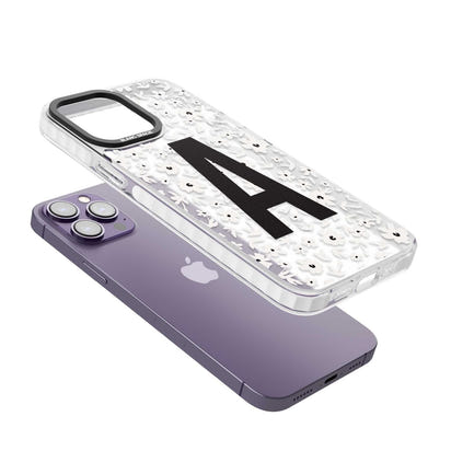 Initiale en gras personnalisée et florale