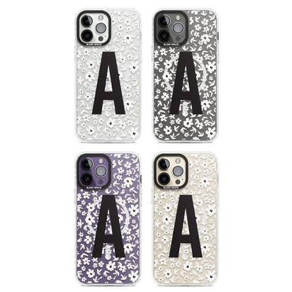 Initiale en gras personnalisée et florale