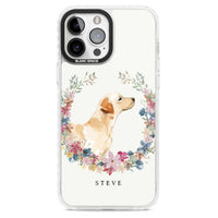 Personalised Yellow Labrador Floral Portrait