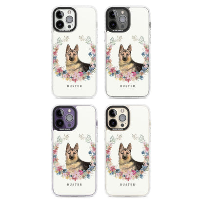 Personalised German Shepherd Floral Portrait