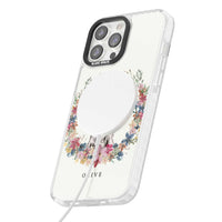 Personalisiertes Blumenporträt eines schwarzen Cocker Spaniels