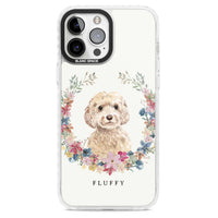 Personalised Champagne Cockapoo Floral Portrait