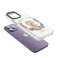 Personalised Champagne Cockapoo Floral Portrait