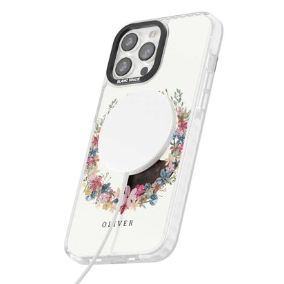 Personalised Black & Tan Dachshund Floral Portrait