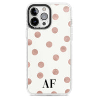 Points et initiales personnalisés en or rose