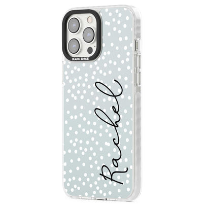 Écriture cursive verticale personnalisée et points