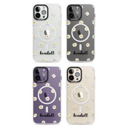 Personalised White Daisies & Cursive