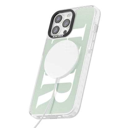 Lettres personnalisées blanches et vert d'eau