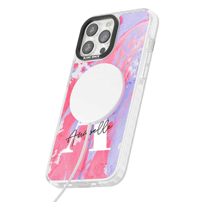 Personalised Pink & Purple Marble