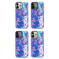 Personalisiertes marineblau-türkisfarbenes Marmor-Design