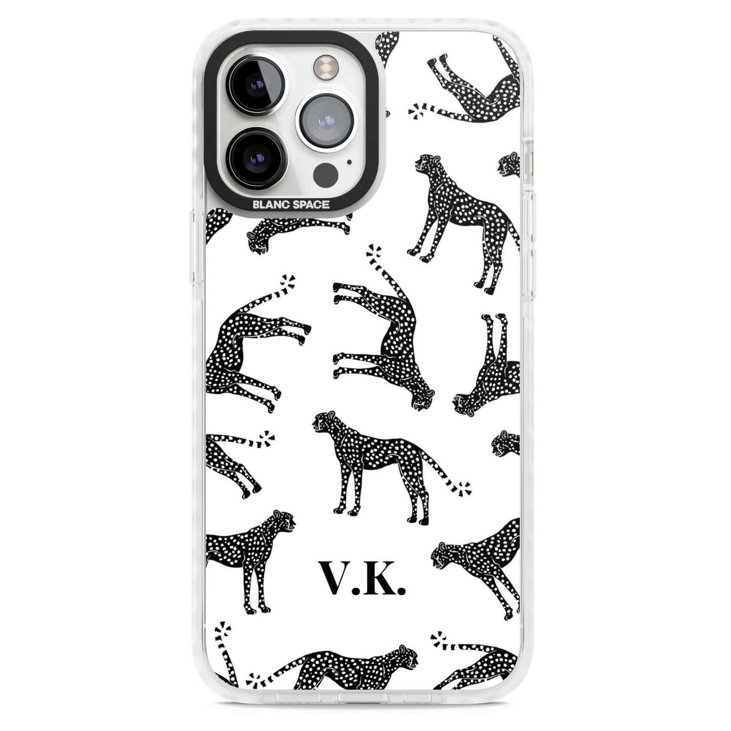 Personalised Black & White Cheetah Pattern