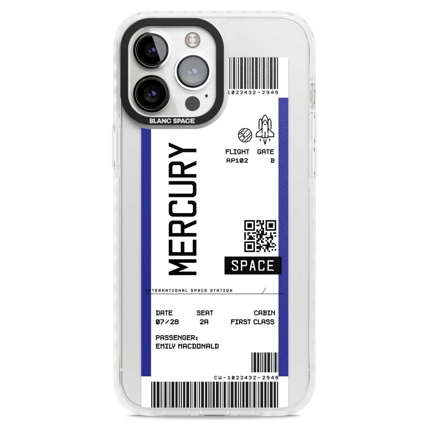 Personalised Mercury Travel Ticket