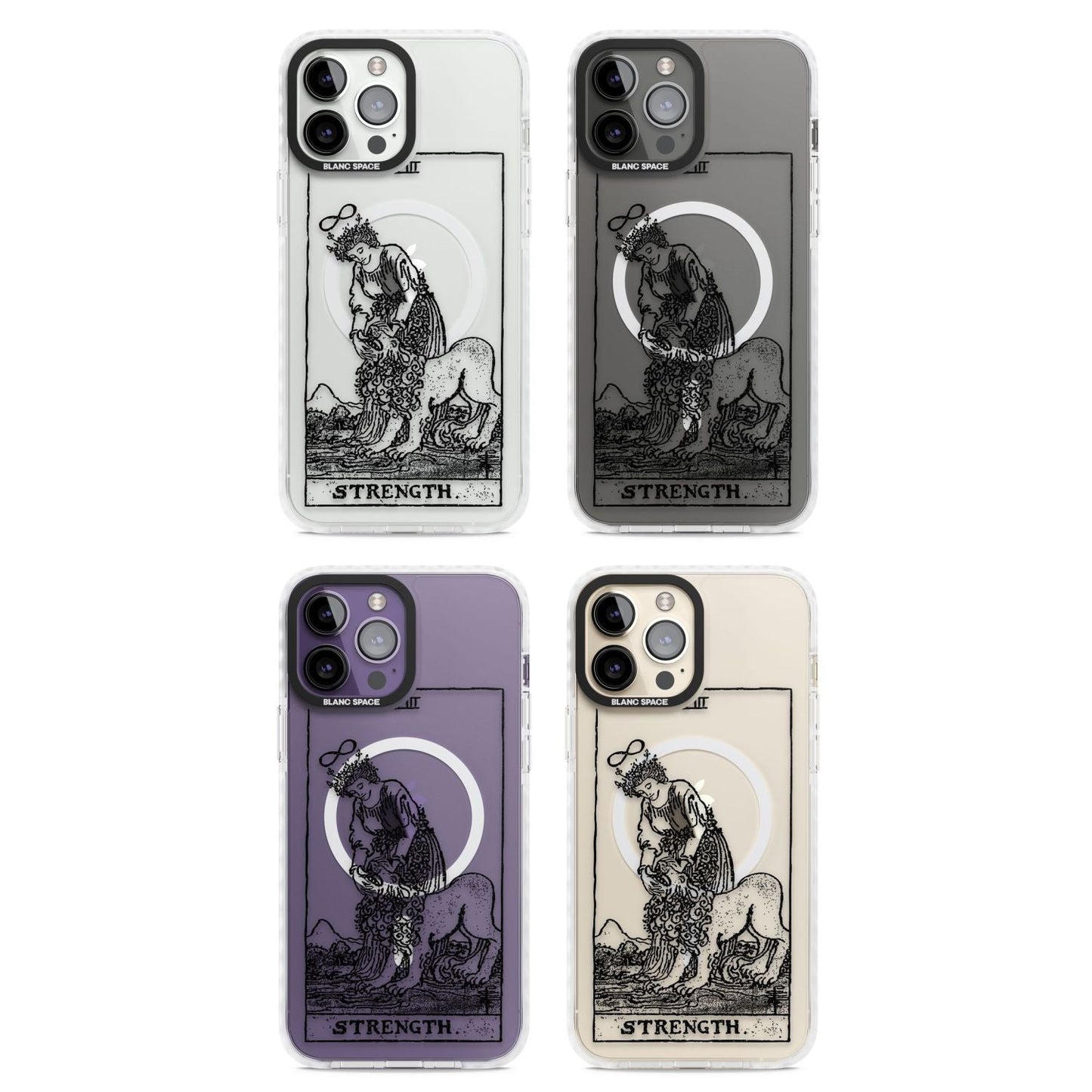 Personalisierte Stärke-Tarotkarte (Transparent)