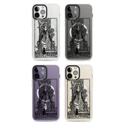 Personalisierte Tarotkarte „Königin der Stäbe“ (transparent)