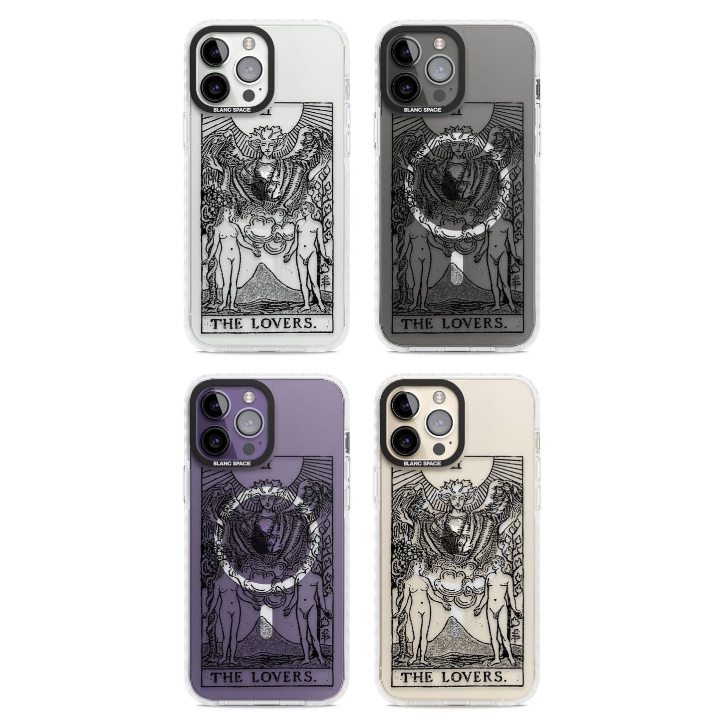 Personalisierte Tarotkarte „Die Liebenden“ (Transparent)