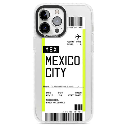 Carte d'embarquement personnalisée pour Mexico