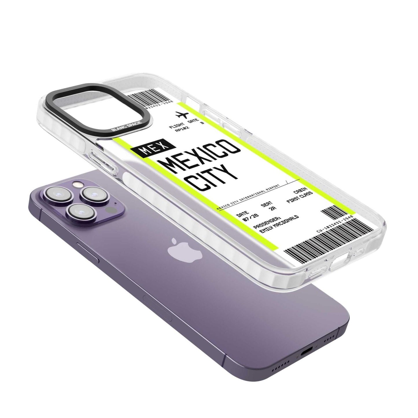 Carte d'embarquement personnalisée pour Mexico