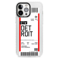 Carte d'embarquement personnalisée pour Détroit