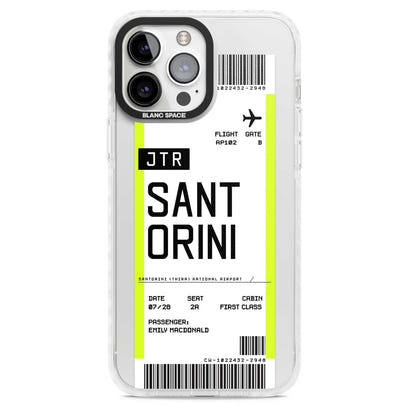 Personalisierte Bordkarte für Santorini