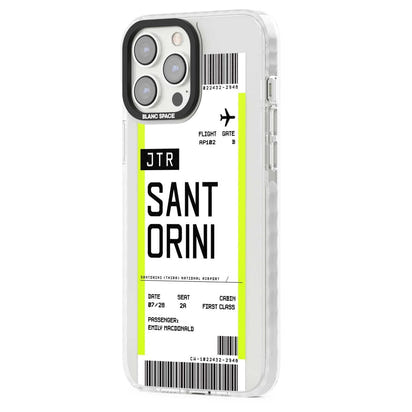 Personalisierte Bordkarte für Santorini